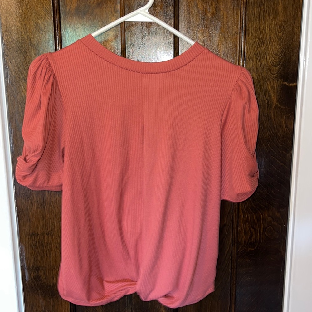 Haute Monde Twisted Puff Sleeve Top Size M
